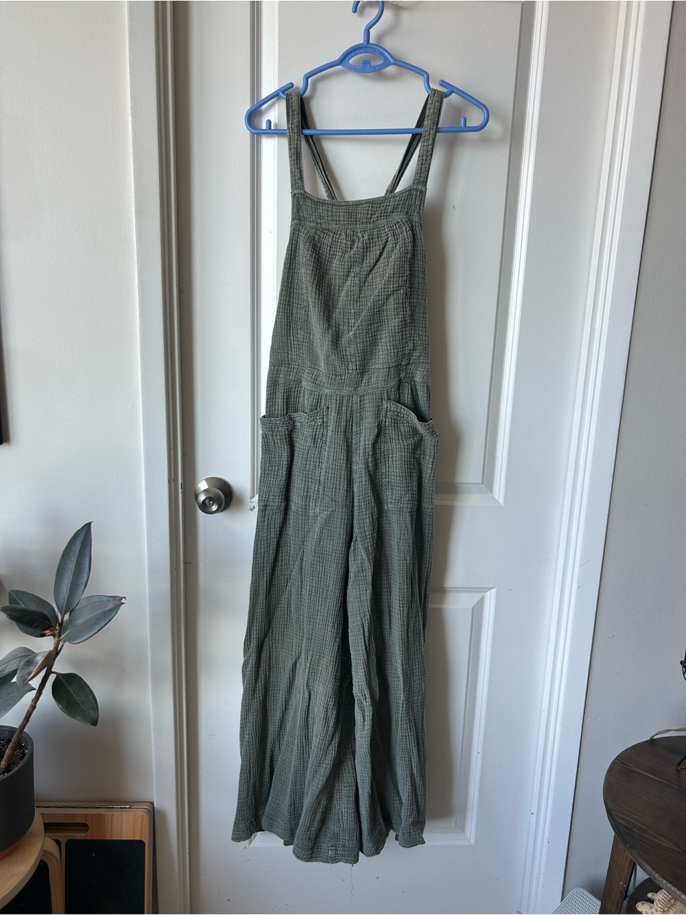 Free People Cotton Gauze Overalls Sz M